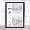 INXS Never Tear Us Apart White Script Song Lyric Print