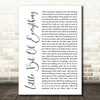 Keith Urban Little Bit Of Everything White Script Song Lyric Print