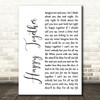 The Turtles Happy Together White Script Song Lyric Quote Print