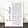 Something Corporate Konstantine White Script Song Lyric Print