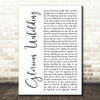 Steven Curtis Chapman Glorious Unfolding White Script Song Lyric Print