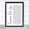 Van Morrison Someone Like You White Script Song Lyric Quote Print