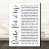 Michael Jackson Another Part of Me White Script Song Lyric Music Art Print
