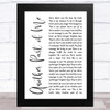 Michael Jackson Another Part of Me White Script Song Lyric Music Art Print
