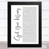 Ol' Dirty Bastard Got Your Money White Script Song Lyric Music Art Print