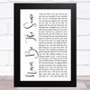 Red Never Be The Same White Script Song Lyric Music Art Print