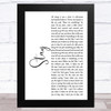 Rihanna Stay White Script Song Lyric Music Art Print