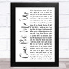Ryan Adams Come Pick Me Up White Script Song Lyric Music Art Print