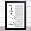 Bethel Music Be Enthroned White Script Song Lyric Music Art Print