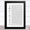The Alexander Brothers The Northern Lights of Old Aberdeen White Script Song Lyric Music Art Print