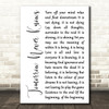 The Beatles Tomorrow Never Knows White Script Song Lyric Music Art Print