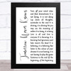 The Beatles Tomorrow Never Knows White Script Song Lyric Music Art Print