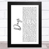 The Kinks Days White Script Song Lyric Music Art Print