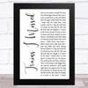 Walt Wilkins Trains I Missed White Script Song Lyric Music Art Print
