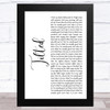 Christine and the Queens Tilted White Script Song Lyric Music Art Print