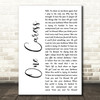 Depeche Mode One Caress White Script Song Lyric Music Art Print