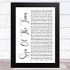 Harry Styles Sign Of The Times White Script Song Lyric Music Art Print