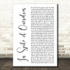 John Prine In Spite of Ourselves White Script Song Lyric Music Art Print