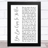 Ali Campbell Blue Eyes Crying In The Rain White Script Song Lyric Music Art Print