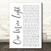 Linkin Park One More Light White Script Song Lyric Music Art Print
