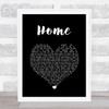 Scouting For Girls Home Black Heart Song Lyric Wall Art Print
