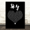 Sonique Sky Black Heart Song Lyric Wall Art Print