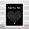 Stick Figure All For You Black Heart Song Lyric Wall Art Print