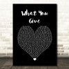 Tesla What You Give Black Heart Song Lyric Wall Art Print