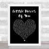 Ben Hartley Little Pieces Of You Black Heart Song Lyric Wall Art Print