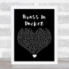 The Pretenders Brass In Pocket Black Heart Song Lyric Wall Art Print