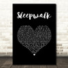 The Shires Sleepwalk Black Heart Song Lyric Wall Art Print