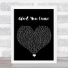 The Wanted Glad You Came Black Heart Song Lyric Wall Art Print