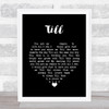 Tom Jones Till Black Heart Song Lyric Wall Art Print