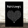 Tom Walker Blessings Black Heart Song Lyric Wall Art Print