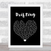 Trey Anastasio Drifting Black Heart Song Lyric Wall Art Print