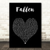 Upchurch Fallen Black Heart Song Lyric Wall Art Print