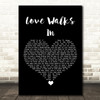 Van Halen Love Walks In Black Heart Song Lyric Wall Art Print