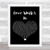 Van Halen Love Walks In Black Heart Song Lyric Wall Art Print