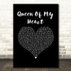Westlife Queen Of My Heart Black Heart Song Lyric Wall Art Print