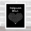 Wilco California Stars Black Heart Song Lyric Wall Art Print
