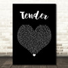 Blur Tender Black Heart Song Lyric Wall Art Print