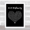 Bon Jovi Lost Highway Black Heart Song Lyric Wall Art Print