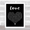 Boyzone Love Black Heart Song Lyric Wall Art Print
