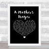 Celine Dion A Mother's Prayer Black Heart Song Lyric Wall Art Print