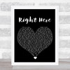 Chris Brown Right Here Black Heart Song Lyric Wall Art Print