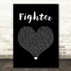 Christina Aguilera Fighter Black Heart Song Lyric Wall Art Print