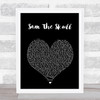 Alastair McDonald Sam The Skull Black Heart Song Lyric Wall Art Print