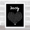 Concrete Blonde Joey Black Heart Song Lyric Wall Art Print
