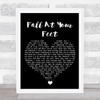 Crowded House Fall At Your Feet Black Heart Song Lyric Wall Art Print