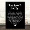 Dave Matthews Band One Sweet World Black Heart Song Lyric Wall Art Print